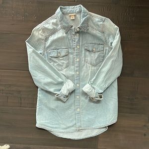 Light denim button down